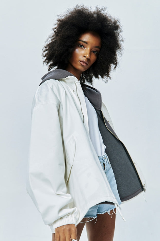 セイントペイン(SAINTPAIN) SP OVERSIZE M51 CROP FIELD PARKA-IVORY