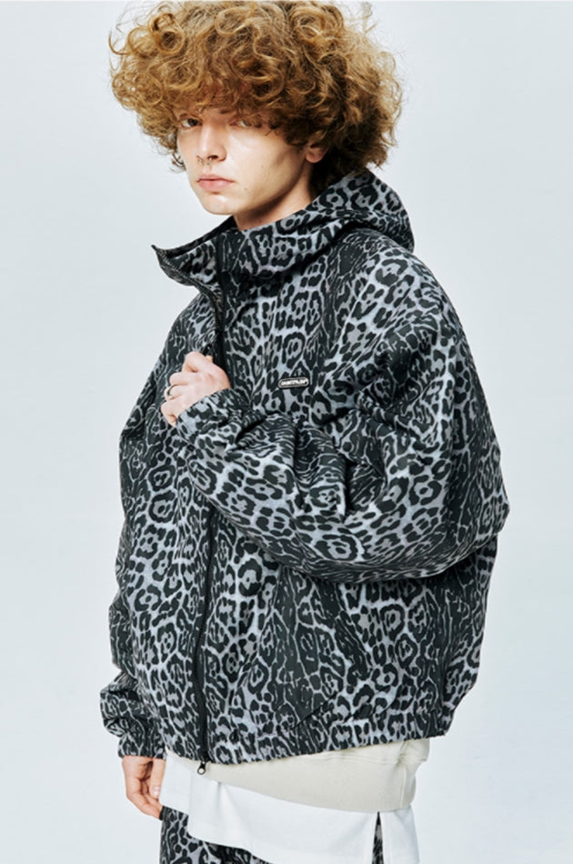 セイントペイン(SAINTPAIN) SP HOOD WIND PARKA-GRAY LEOPARD