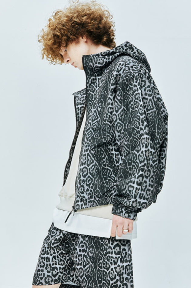 セイントペイン(SAINTPAIN) SP HOOD WIND PARKA-GRAY LEOPARD