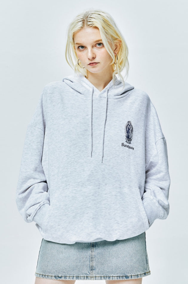 セイントペイン(SAINTPAIN) SP FLAG OF PAISLEY HOOD-ASH MELANGE