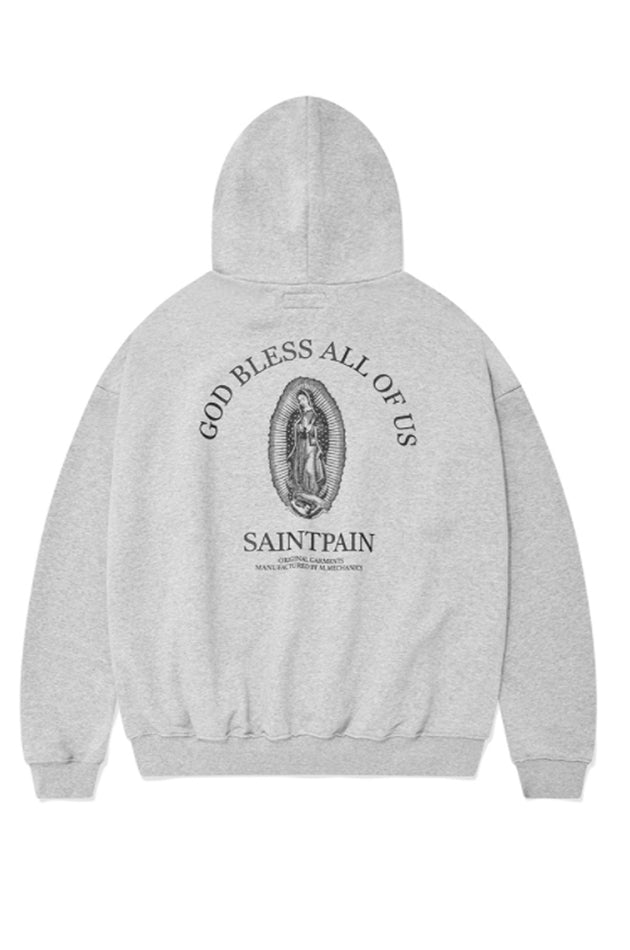 セイントペイン(SAINTPAIN) SP GOD BLESS ALL HOOD-MELANGE GRAY