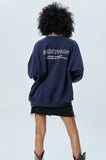 セイントペイン(SAINTPAIN) SP OUT LINE LOGO CREWNECK-NAVY