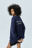 セイントペイン(SAINTPAIN) SP OUT LINE LOGO CREWNECK-NAVY