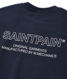 セイントペイン(SAINTPAIN) SP OUT LINE LOGO CREWNECK-NAVY