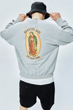 セイントペイン(SAINTPAIN) SP OUR LADY OF GUADALUPE CREW NECK-MELANGE GRAY