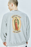 セイントペイン(SAINTPAIN) SP OUR LADY OF GUADALUPE CREW NECK-MELANGE GRAY