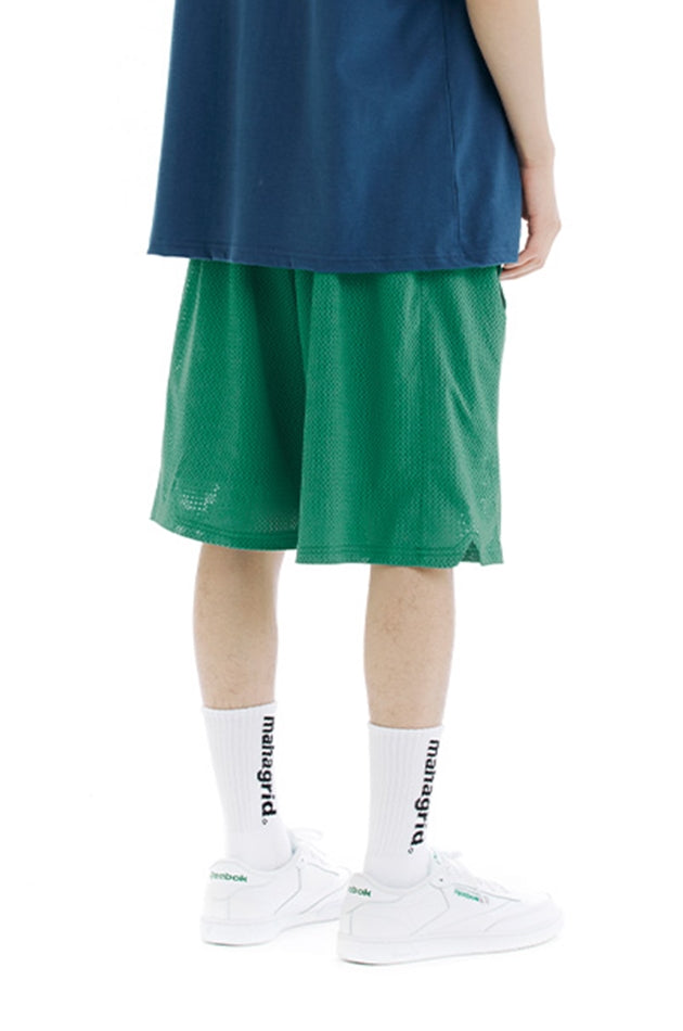mahagrid (マハグリッド) BIG LOGO MESH SHORT [GREEN]