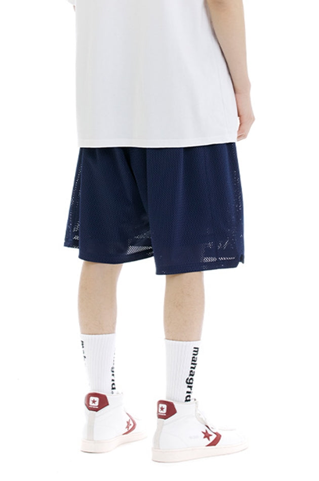 mahagrid (マハグリッド) BIG LOGO MESH SHORT [NAVY]