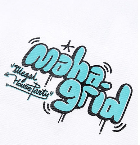mahagrid (マハグリッド)    HANDSTYLE LOGO TEE [WHITE]