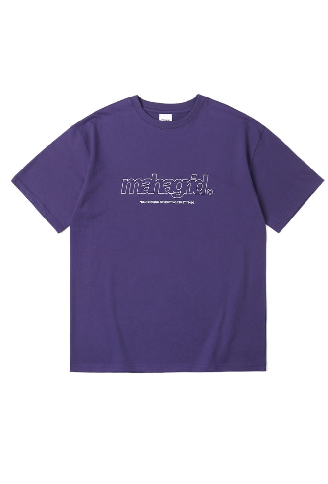 mahagrid (マハグリッド)   THIRD LOGO TEE [PURPLE]