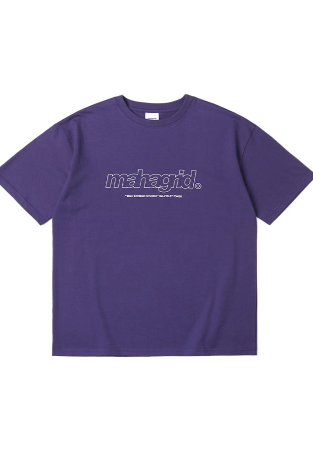 mahagrid (マハグリッド)   THIRD LOGO TEE [PURPLE]