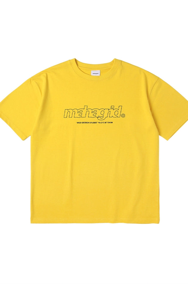 mahagrid (マハグリッド)   THIRD LOGO TEE [YELLOW]