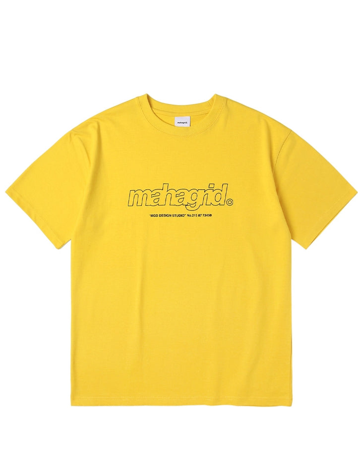 mahagrid (マハグリッド)   THIRD LOGO TEE [YELLOW]