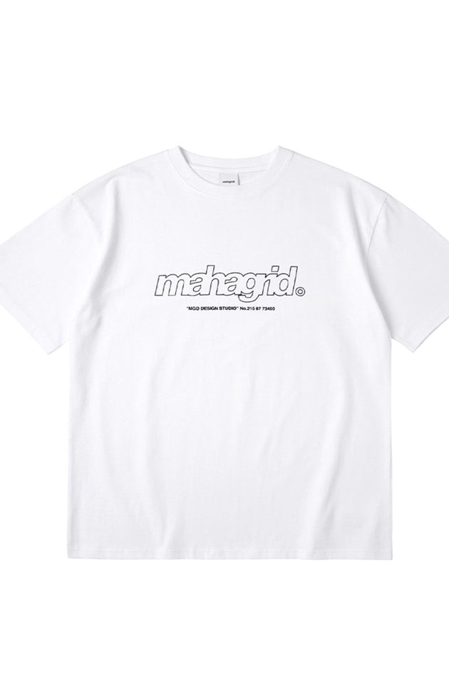 mahagrid (マハグリッド)  THIRD LOGO TEE [WHITE]