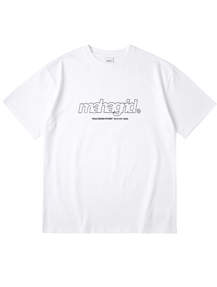 mahagrid (マハグリッド)  THIRD LOGO TEE [WHITE]