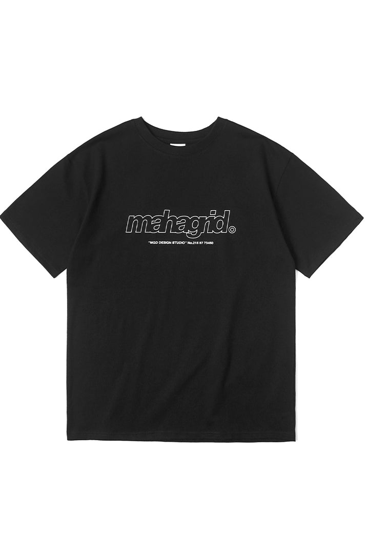 mahagrid (マハグリッド) THIRD LOGO TEE [BLACK]