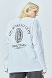 セイントペイン(SAINTPAIN) SP OVER FIT GOD BLESS ALL LONG SLEEVE-WHITE