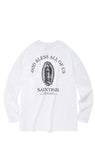 セイントペイン(SAINTPAIN) SP OVER FIT GOD BLESS ALL LONG SLEEVE-WHITE