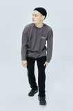 セイントペイン(SAINTPAIN) SP OVER FIT OUT LINE LOGO LONG SLEEVE-CHARCOAL