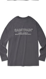 セイントペイン(SAINTPAIN) SP OVER FIT OUT LINE LOGO LONG SLEEVE-CHARCOAL