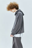 セイントペイン(SAINTPAIN) SP CROP HOOD ZIP UP-CHARCOAL