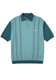 mahagrid (マハグリッド)   HALF ZIP JACQUARD POLO [GREEN]