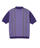 mahagrid (マハグリッド)   HALF ZIP JACQUARD POLO [PURPLE]