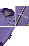 mahagrid (マハグリッド)   HALF ZIP JACQUARD POLO [PURPLE]