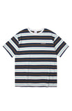 mahagrid (マハグリッド)     BASIC LOGO STRIPED TEE [WHITE]