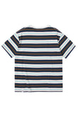 mahagrid (マハグリッド)     BASIC LOGO STRIPED TEE [WHITE]