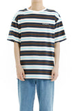 mahagrid (マハグリッド)     BASIC LOGO STRIPED TEE [WHITE]