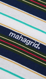 mahagrid (マハグリッド)     BASIC LOGO STRIPED TEE [WHITE]