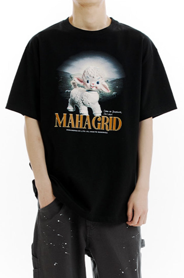 mahagrid (マハグリッド) SHEPHERD TEE [BLACK]