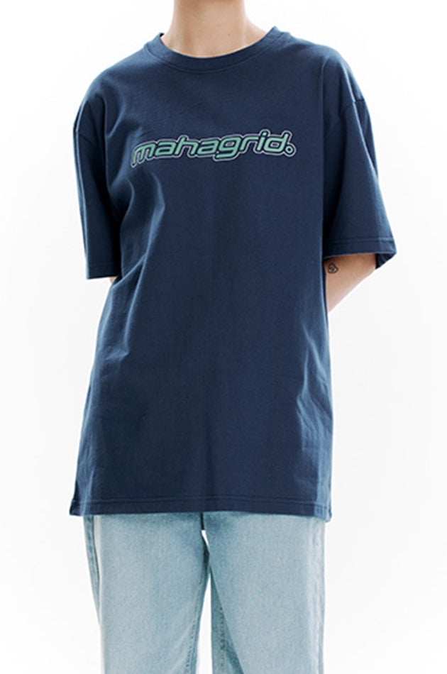 mahagrid (マハグリッド) MECHANIC LOGO TEE [NAVY]