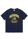 mahagrid (マハグリッド)   COBY VARSITY TEE [NAVY]