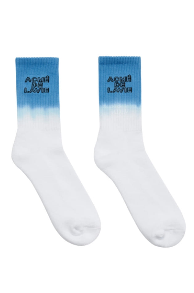 アクメドラビ(acme' de la vie) TWO-TONE GRADIENT SOCKS BLUE