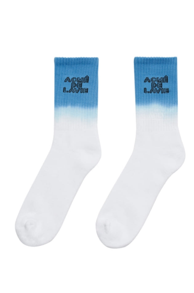 アクメドラビ(acme' de la vie) TWO-TONE GRADIENT SOCKS BLUE