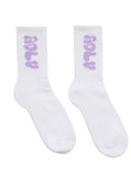 アクメドラビ(acme' de la vie) MASHMALLOW LOGO SOCKS PURPLE