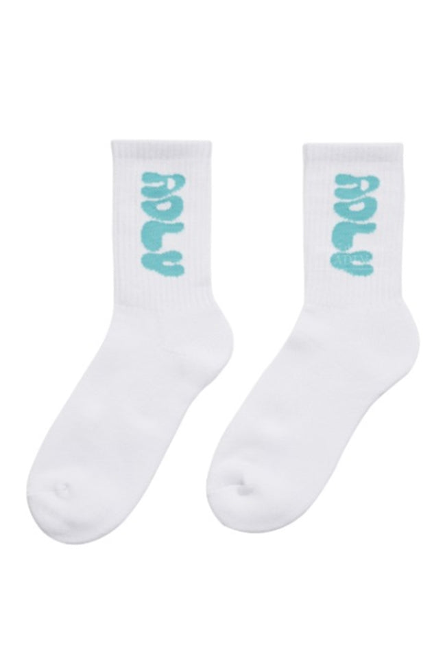 アクメドラビ(acme' de la vie) MASHMALLOW LOGO SOCKS SKY BLUE