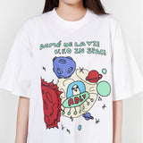 アクメドラビ(acme' de la vie) GID UFO PRINTING SHORT SLEEVE T-SHIRT WHITE
