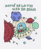 アクメドラビ(acme' de la vie) GID UFO PRINTING SHORT SLEEVE T-SHIRT WHITE