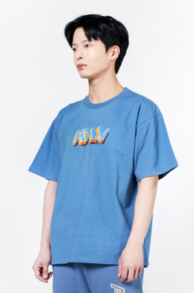 アクメドラビ(acme' de la vie) BLOCK LOGO SHORT SLEEVE T-SHIRT DARK BLUE