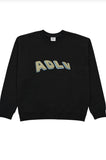 アクメドラビ(acme' de la vie) 3D TWO-TONE EMBROIDERY SWEATSHIRT BLACK