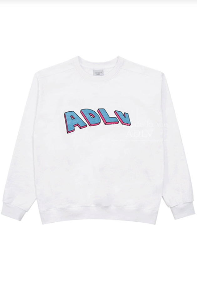 アクメドラビ(acme' de la vie)  3D TWO-TONE EMBROIDERY SWEATSHIRT WHITE