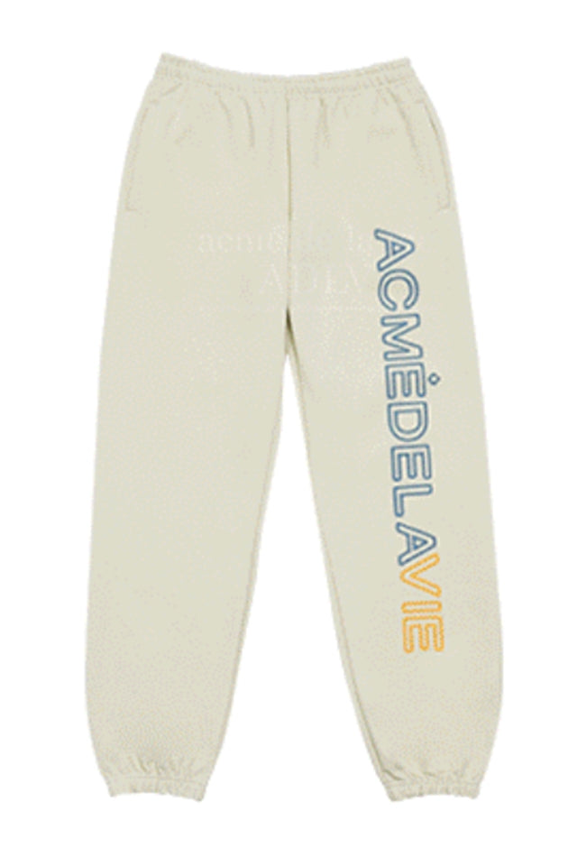 アクメドラビ(acme' de la vie) FAKE EMBROIDERY PRINT PANTS IVORY