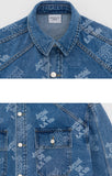 アクメドラビ(acme' de la vie)  ADLV LOGO PATTERN DENIM JACKET BLUE