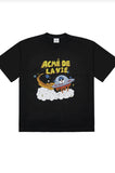 アクメドラビ(acme' de la vie)  SPACESHIP SHORT SLEEVE T-SHIRT BLACK