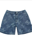 アクメドラビ(acme' de la vie) ADLV LOGO PATTERN DENIM SHORT PANTS BLUE