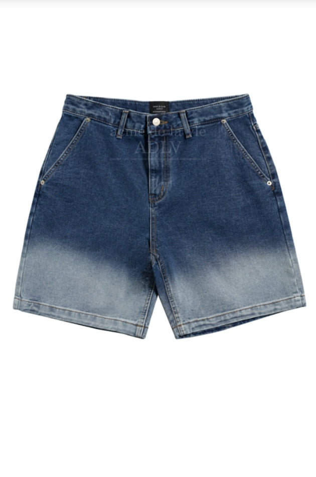 アクメドラビ(acme' de la vie) TWO-TONE GRADIENT DENIM SHORT PANTS BLUE