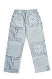 アクメドラビ(acme' de la vie)  PAISLEY COTTON PANTS SKYBLUE